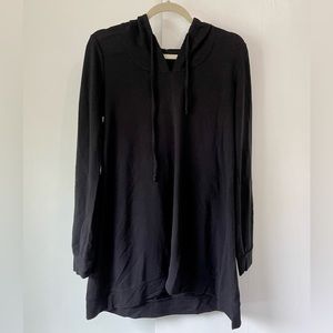 Cable & Guage Black Long Hoodie